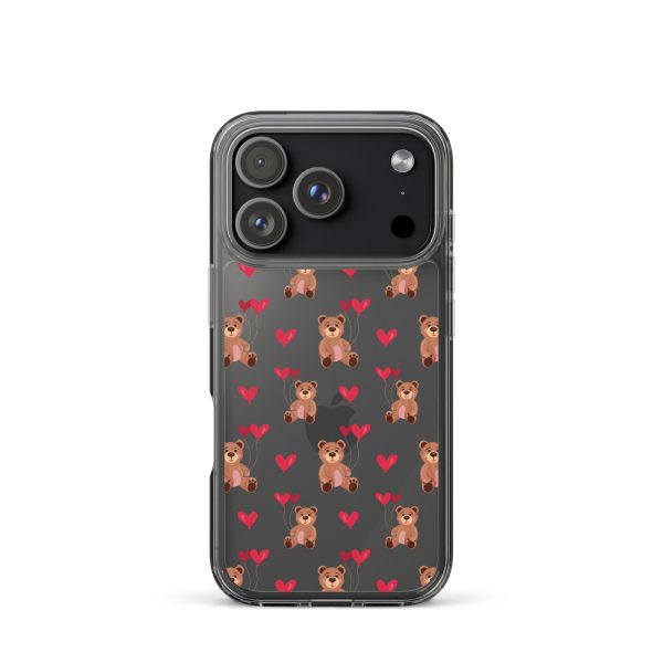 Cute Teddy Bear iPhone Clear Case