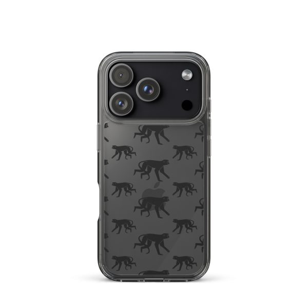 Monkey Silhouette iPhone Clear Case