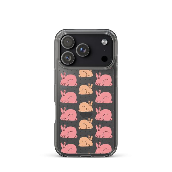 Pink Bunnies iPhone Clear Case