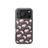 Seamless Elephant Silhouette iPhone Clear Case