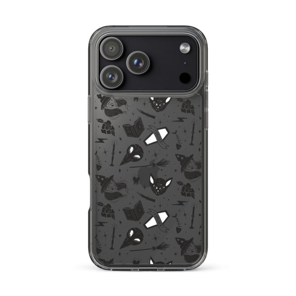 Black and White Halloween iPhone Clear Case