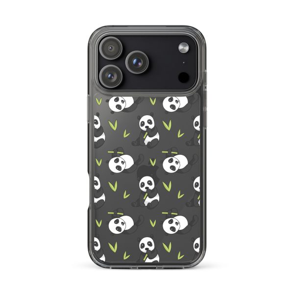 Cute Panda Bear iPhone Clear Case