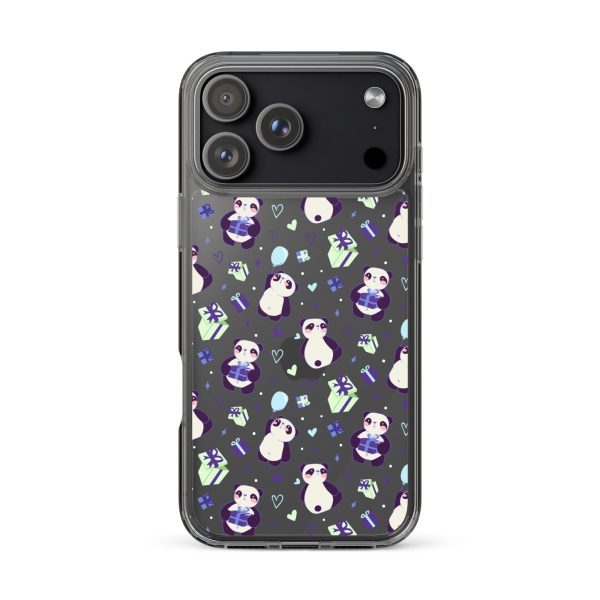 Cute Panda Presents iPhone Clear Case