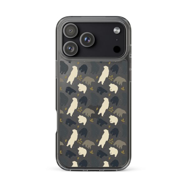 Forest Bear Silhouette iPhone Clear Case