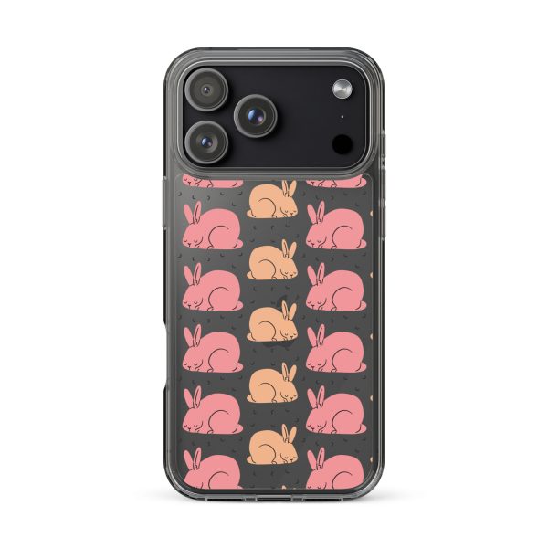 Pink Bunnies iPhone Clear Case