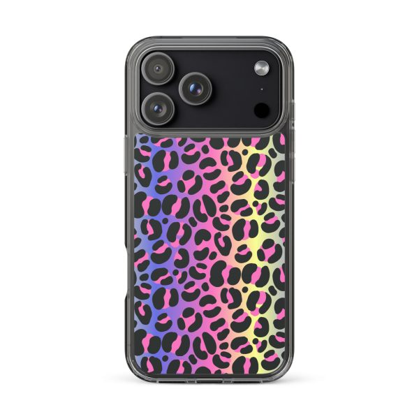 Neon Leopard iPhone Clear Case