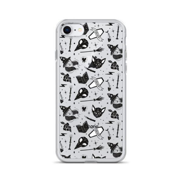 Black and White Halloween iPhone Clear Case