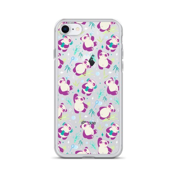 Cute Panda Bamboo iPhone Clear Case