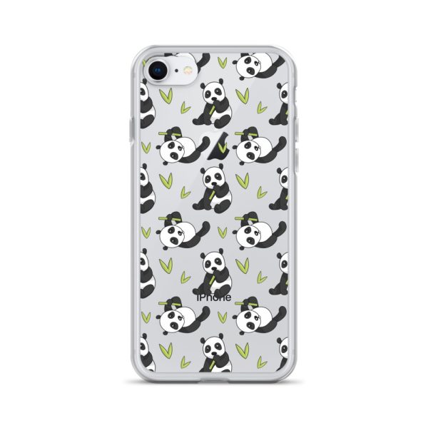 Cute Panda Bear iPhone Clear Case