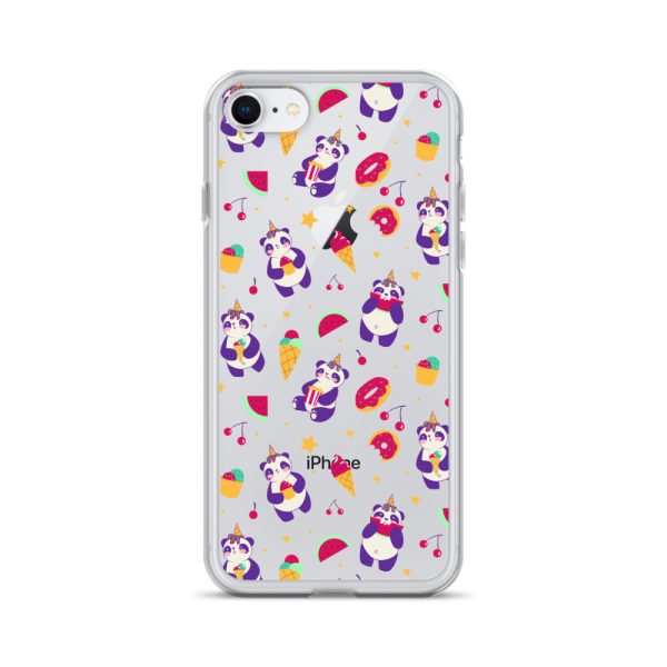 Cute Panda Sweets iPhone Clear Case
