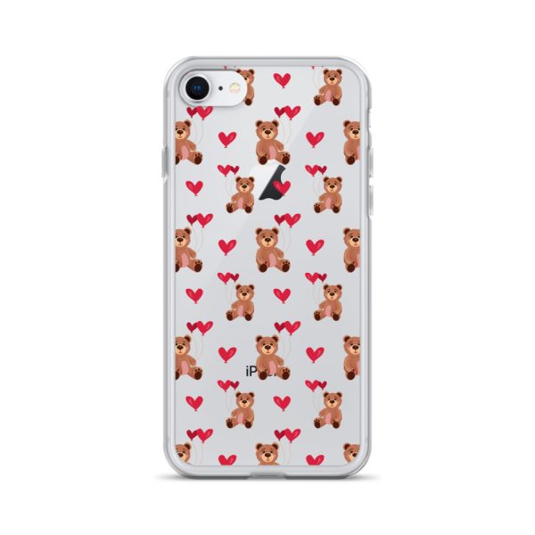 Cute Teddy Bear iPhone Clear Case