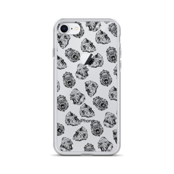 Illustrated Gorilla Seamless iPhone Clear Case