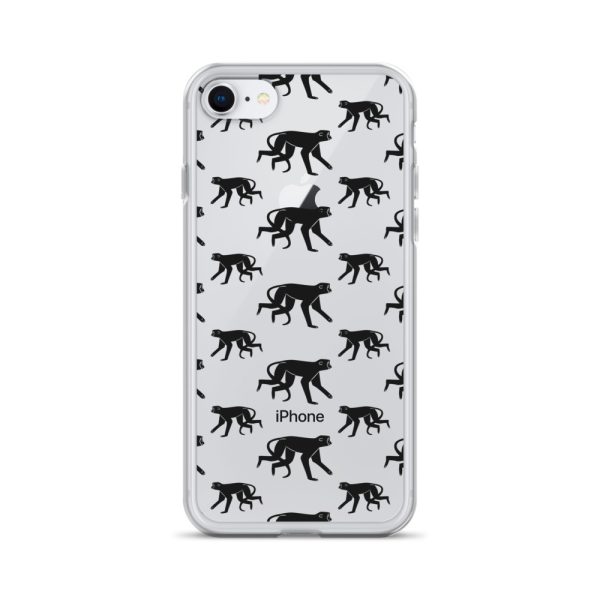 Monkey Silhouette iPhone Clear Case