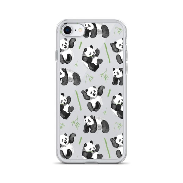 Watercolor Panda Bear iPhone Clear Case
