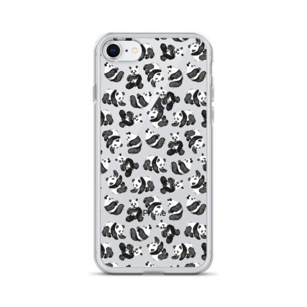 Watercolor Panda Bears iPhone Clear Case