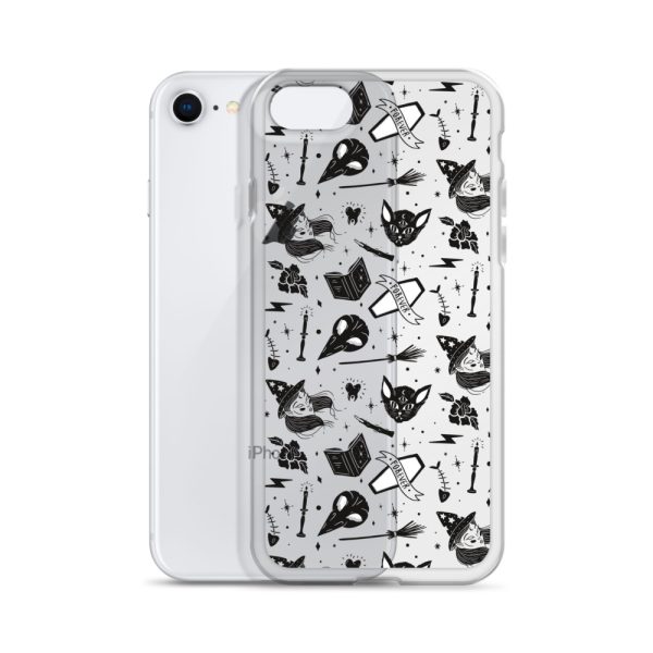 Black and White Halloween iPhone Clear Case