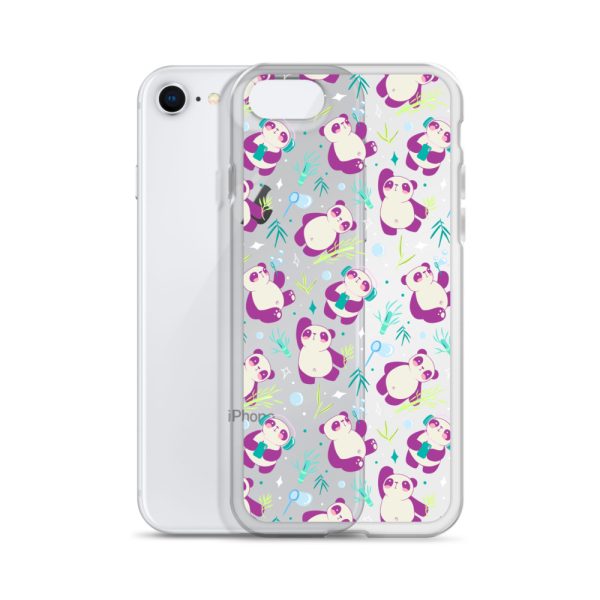 Cute Panda Bamboo iPhone Clear Case