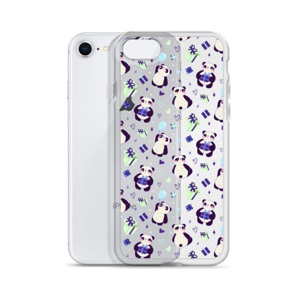 Cute Panda Presents iPhone Clear Case