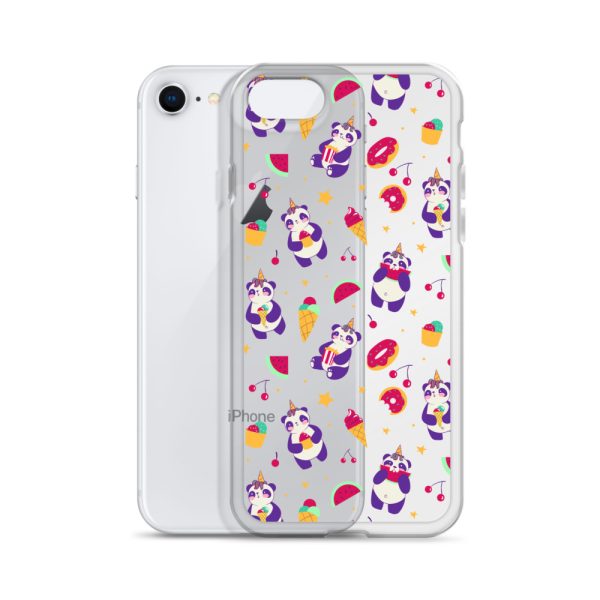 Cute Panda Sweets iPhone Clear Case