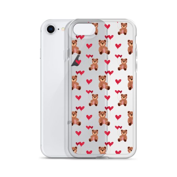 Cute Teddy Bear iPhone Clear Case