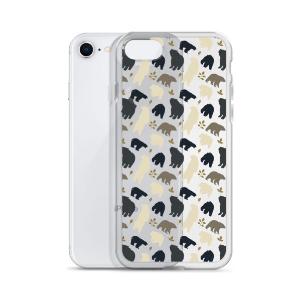 Forest Bear Silhouette iPhone Clear Case