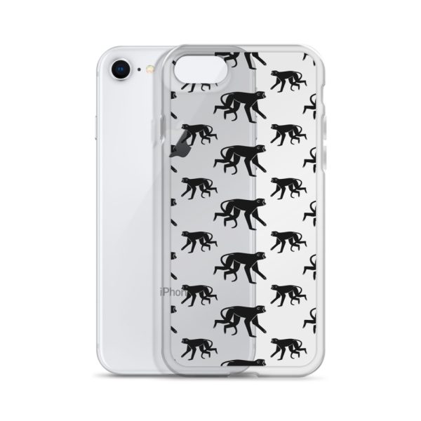 Monkey Silhouette iPhone Clear Case