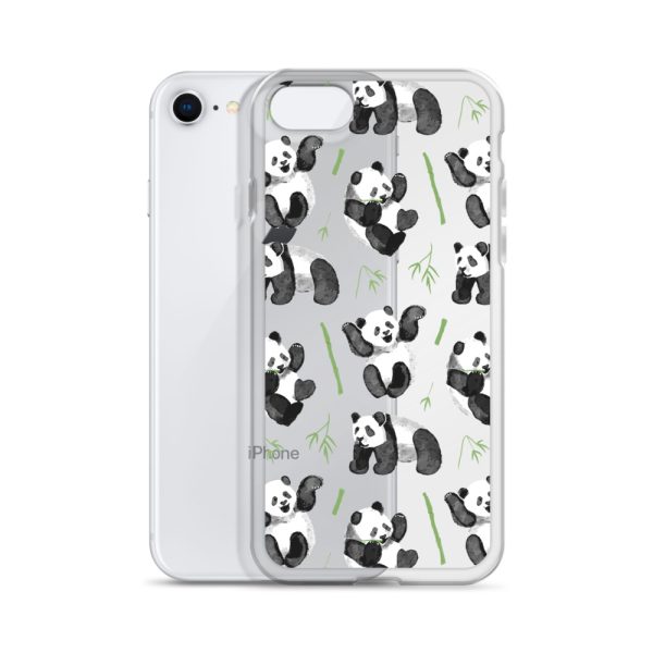 Watercolor Panda Bear iPhone Clear Case