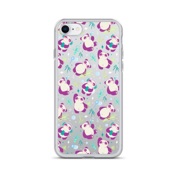 Cute Panda Bamboo iPhone Clear Case