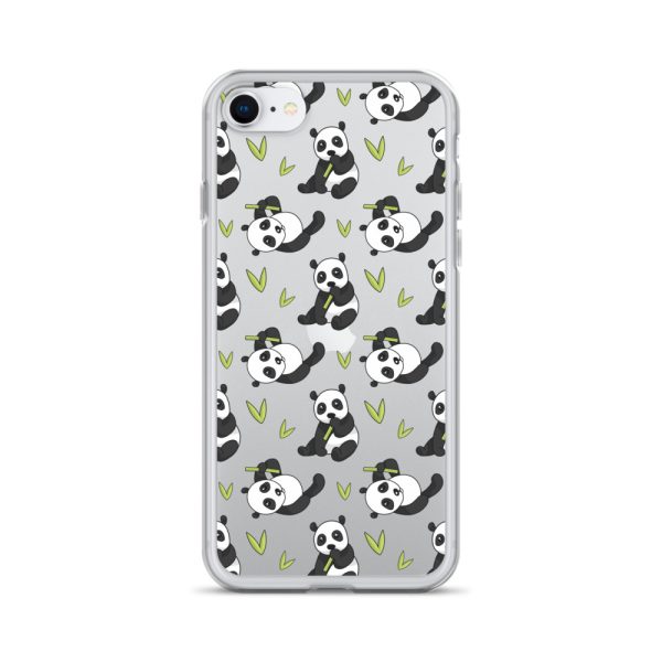 Cute Panda Bear iPhone Clear Case