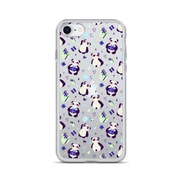 Cute Panda Presents iPhone Clear Case