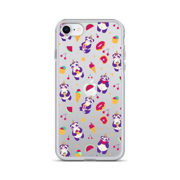 Cute Panda Sweets iPhone Clear Case
