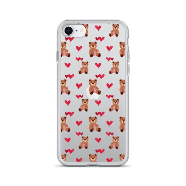 Cute Teddy Bear iPhone Clear Case