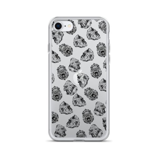 Illustrated Gorilla Seamless iPhone Clear Case