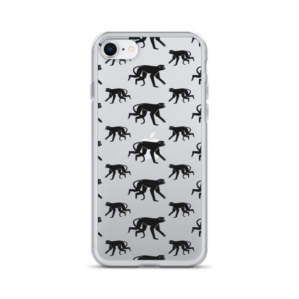 Monkey Silhouette iPhone Clear Case