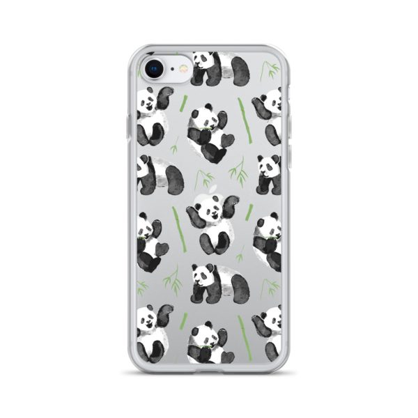 Watercolor Panda Bear iPhone Clear Case