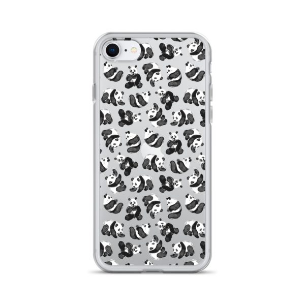 Watercolor Panda Bears iPhone Clear Case