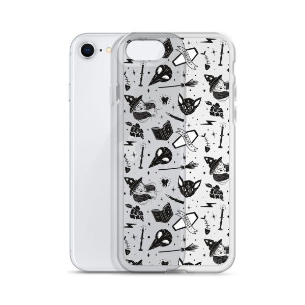 Black and White Halloween iPhone Clear Case