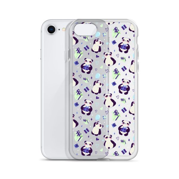Cute Panda Presents iPhone Clear Case