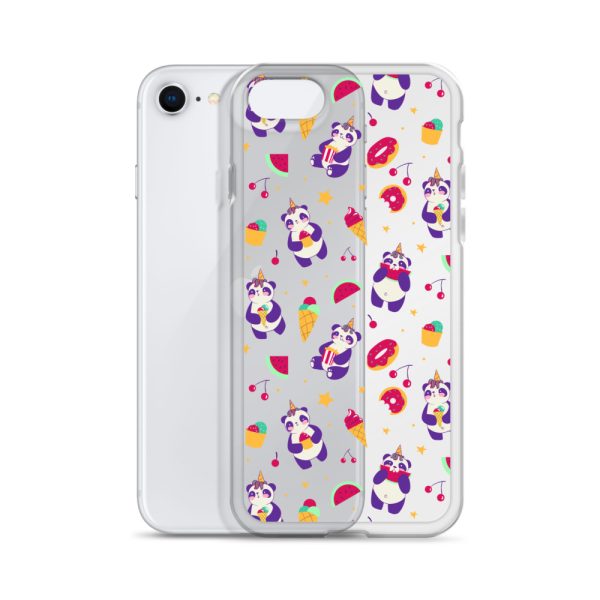 Cute Panda Sweets iPhone Clear Case
