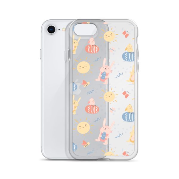 Easter Egg and Bunnies iPhone Clear Case