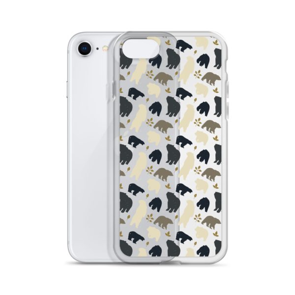 Forest Bear Silhouette iPhone Clear Case