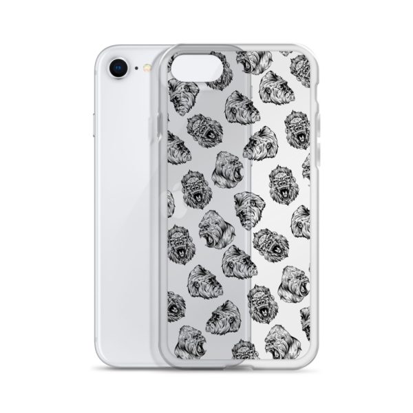 Illustrated Gorilla Seamless iPhone Clear Case
