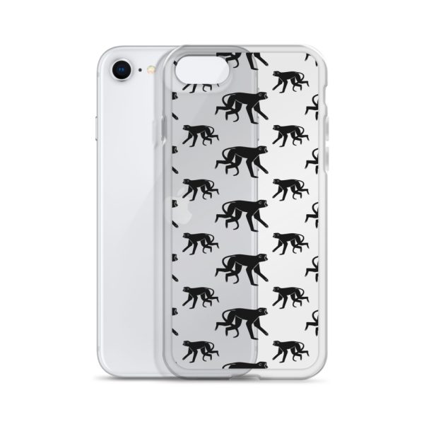 Monkey Silhouette iPhone Clear Case