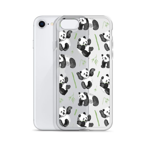 Watercolor Panda Bear iPhone Clear Case