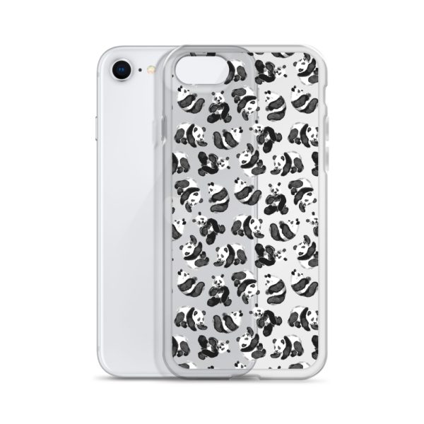 Watercolor Panda Bears iPhone Clear Case
