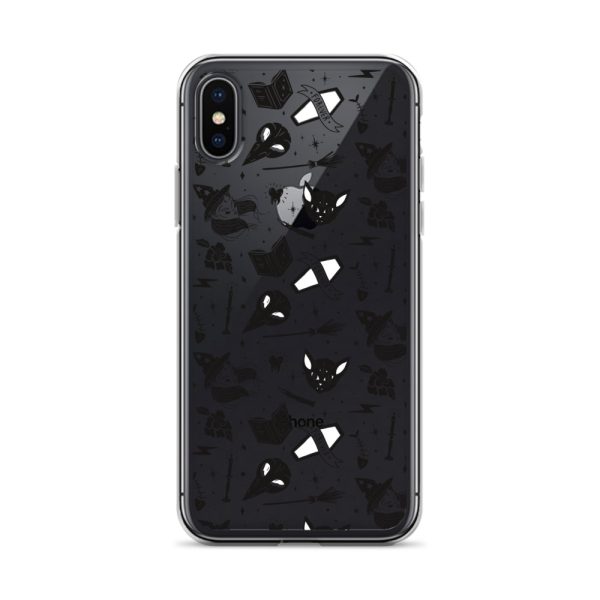 Black and White Halloween iPhone Clear Case