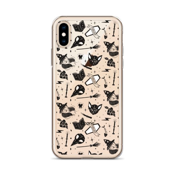 Black and White Halloween iPhone Clear Case