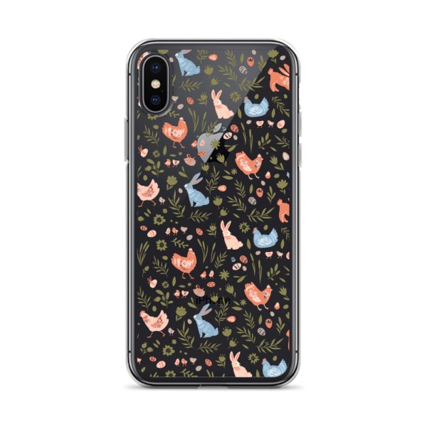 Bunnies and Hens Easter iPhone Clear Case