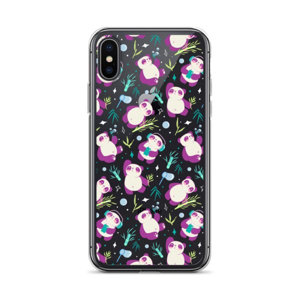 Cute Panda Bamboo iPhone Clear Case