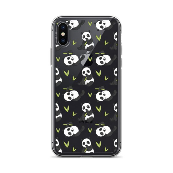 Cute Panda Bear iPhone Clear Case